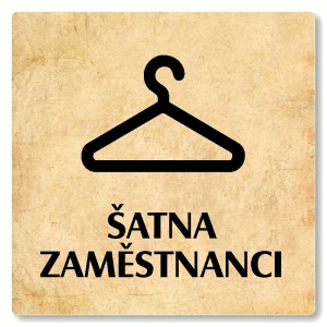 Šatna zaměstnanci, 118x118mm, pergamen, Nevada